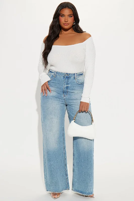 Madisyn Off Shoulder Sweater - Ivory