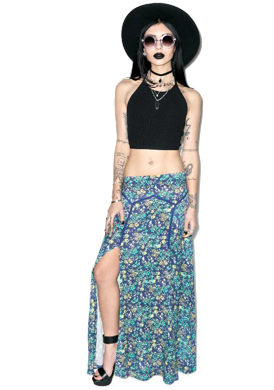 Mandala Floral Maxi Skirt