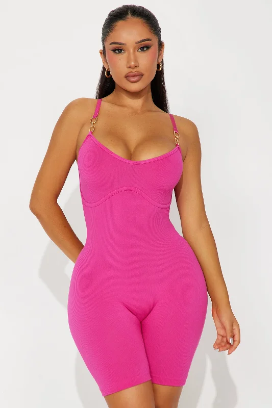 Melody Seamless Romper - Magenta