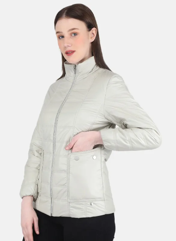 Women Green Solid Jacket