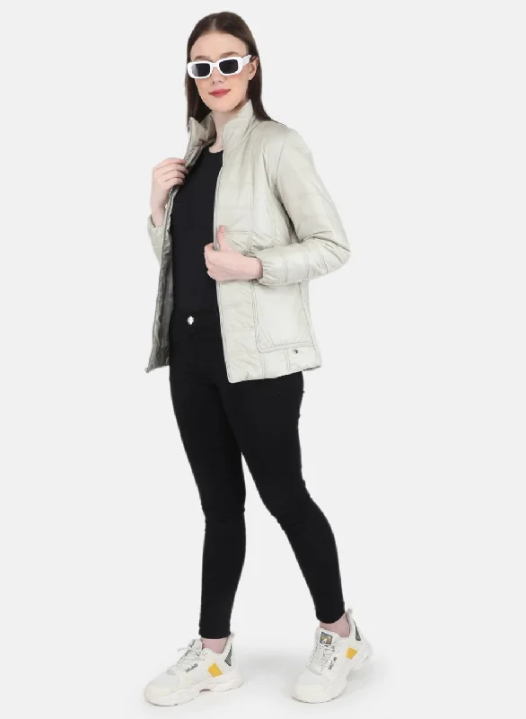 Women Green Solid Jacket