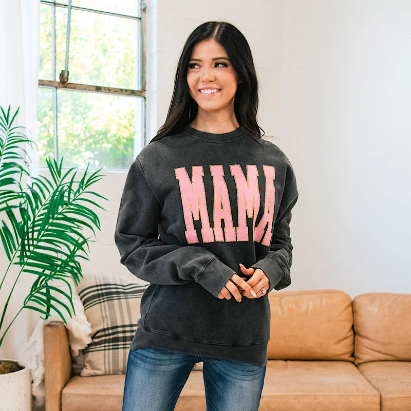 Faded Black Mama Sweatshirt FINAL SALE