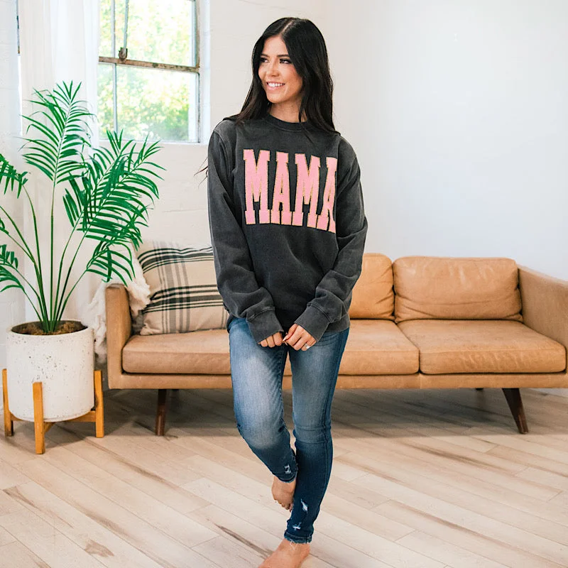 Faded Black Mama Sweatshirt FINAL SALE