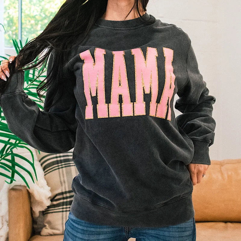 Faded Black Mama Sweatshirt FINAL SALE