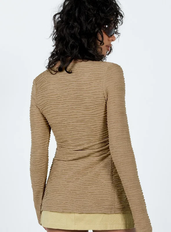 Nowell Long Sleeve Top Beige