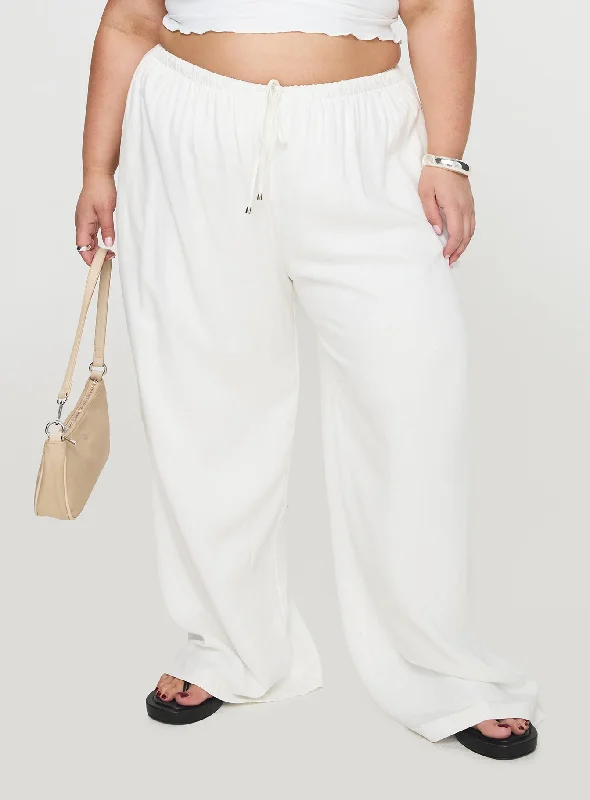 Ogilvie Linen Blend Pants White Curve