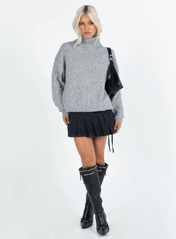 Oswin Turtleneck Sweater Grey