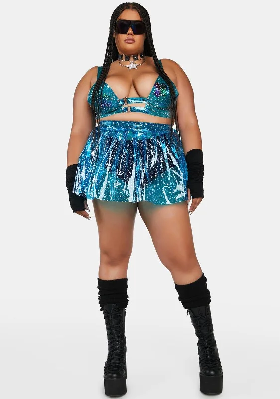 Plus Aqua Chasing Starlight Vinyl Bustier