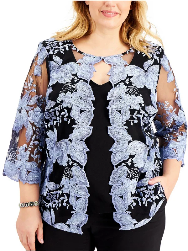 Plus Size 1X / black/blue