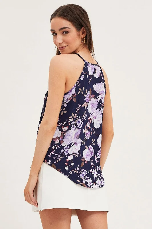 Print Cami Top Sleeveless