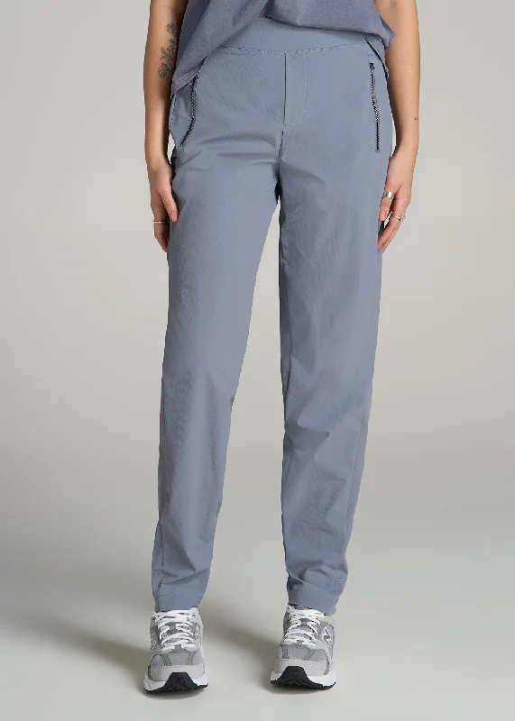 Pull-on Mini Ripstop Pants for Tall Women in Skyline Grey