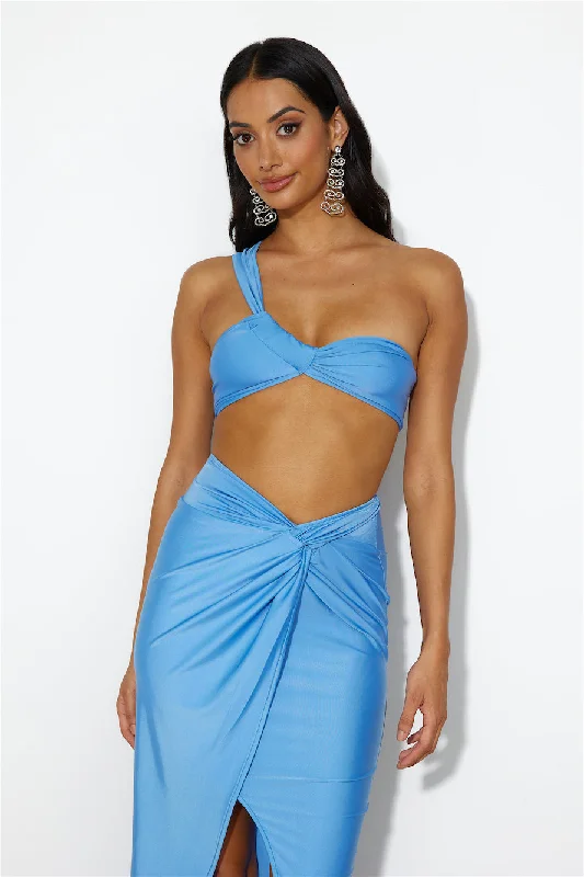 Ready For Goss Crop Top Blue