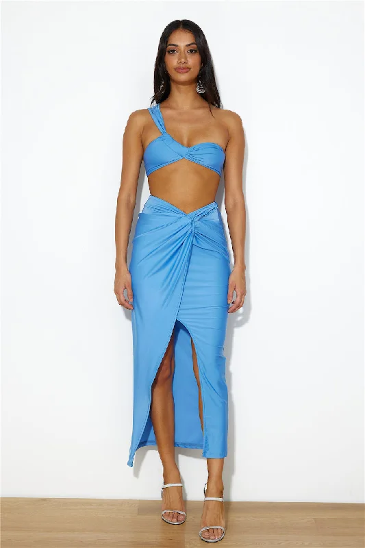 Ready For Goss Crop Top Blue