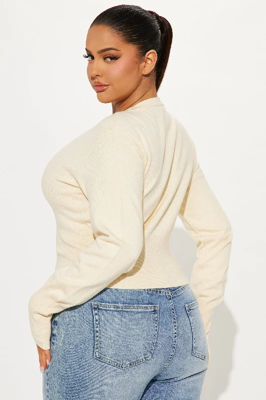 Retail Therapy Cropped Cardigan - Cream