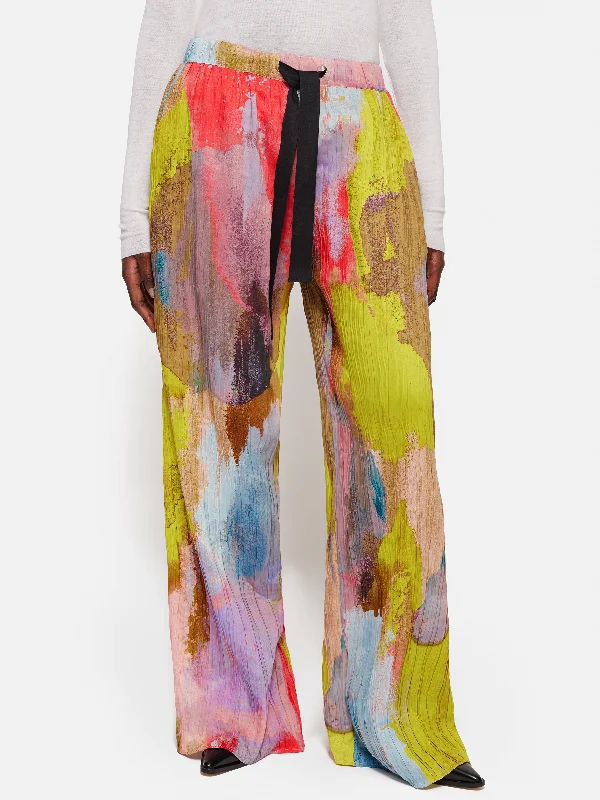 Roksanda Plisse Silk Trouser | Multi