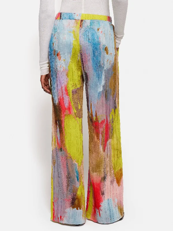 Roksanda Plisse Silk Trouser | Multi