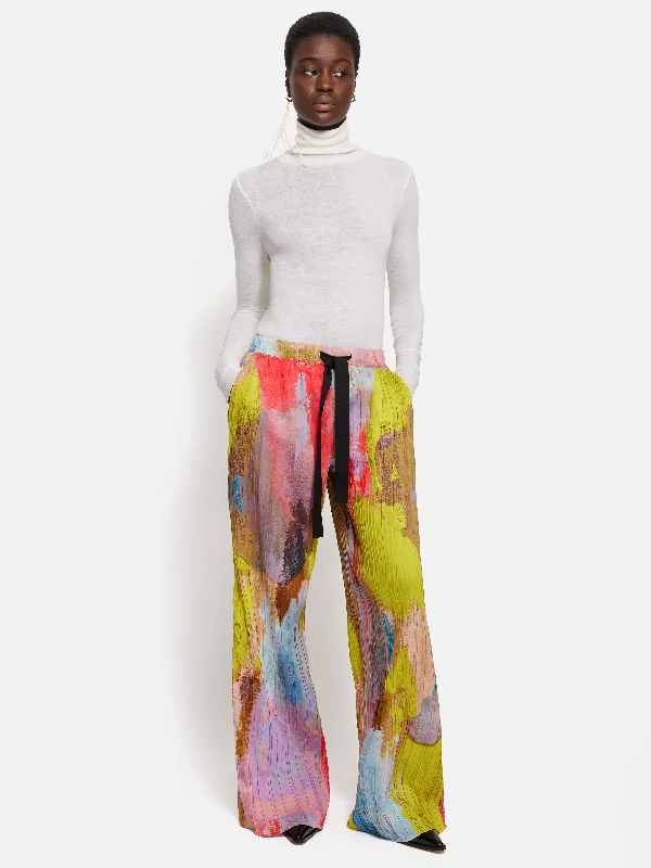 Roksanda Plisse Silk Trouser | Multi