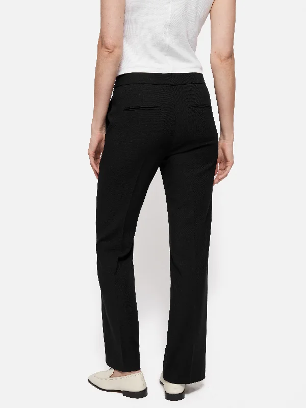 Short Fluid Twill Mason Trousers | Black