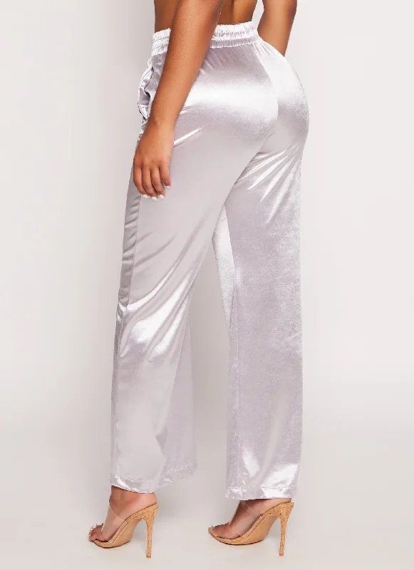 Satin Straight Leg Pants