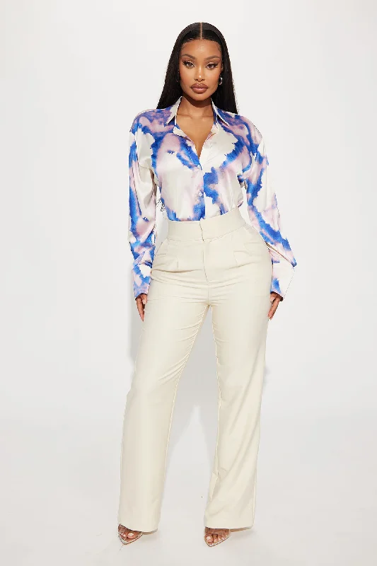 Stars Aligned Satin Shirt - Ivory/combo