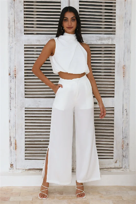 Style At Midnight Crop Top White