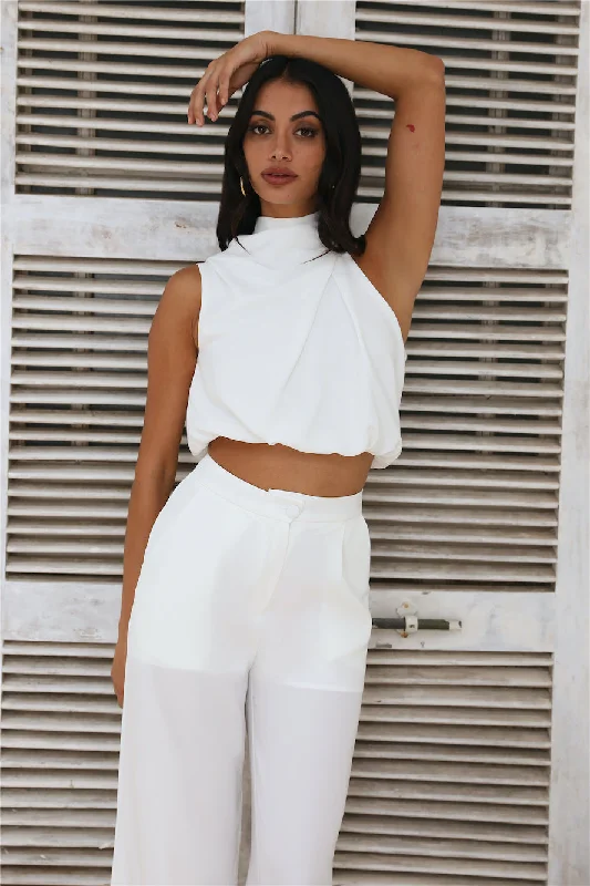 Style At Midnight Crop Top White