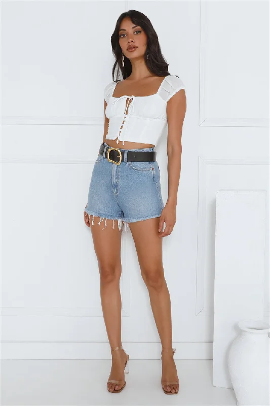 Sweetness Crop Top White