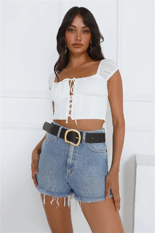 Sweetness Crop Top White