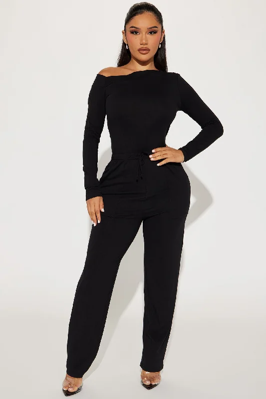 Switching Looks Jumpsuit  - Black