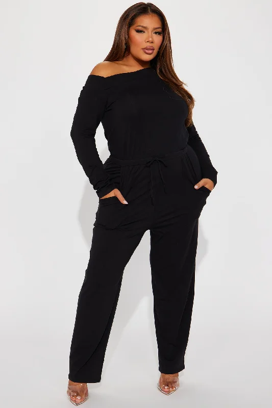 Switching Looks Jumpsuit  - Black