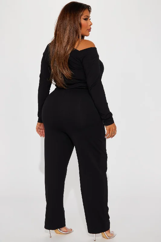 Switching Looks Jumpsuit  - Black