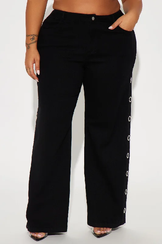 Time To Go Wide Leg Pant - Black