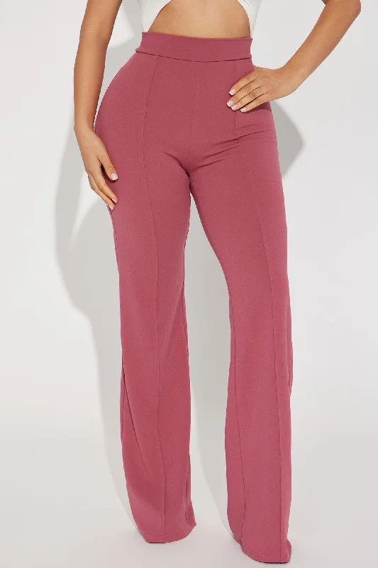 Victoria High Waisted Dress Pants - Mauve