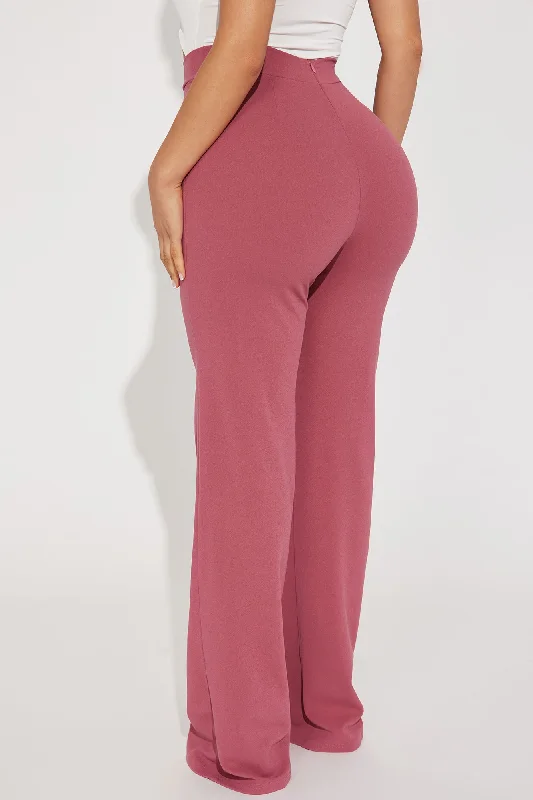 Victoria High Waisted Dress Pants - Mauve