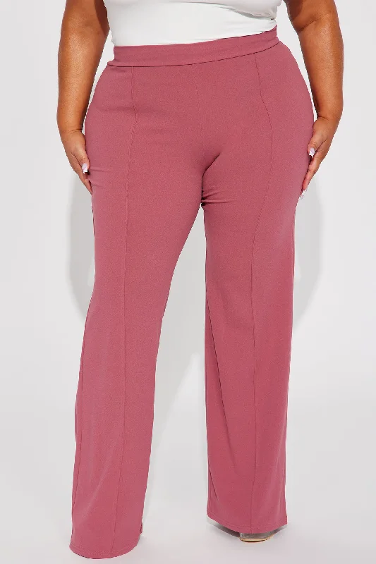 Victoria High Waisted Dress Pants - Mauve