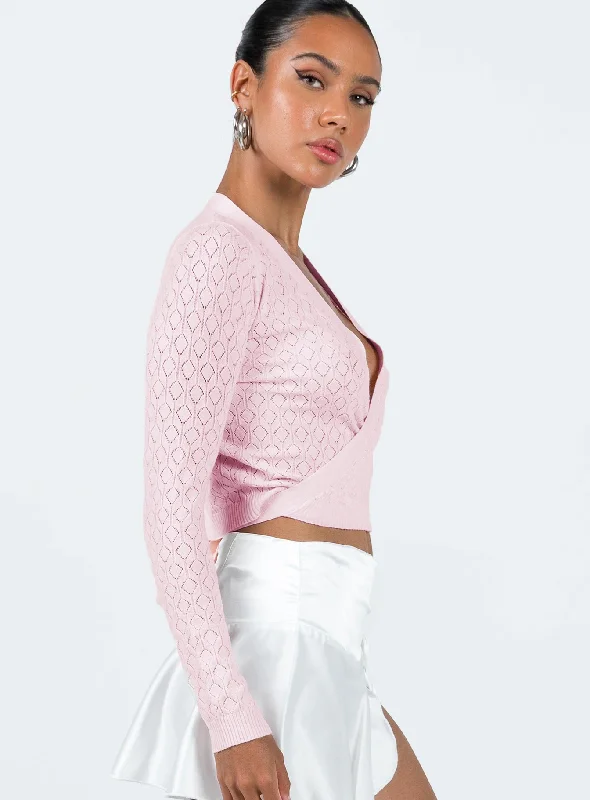 Viewland Wrap Sweater Pink