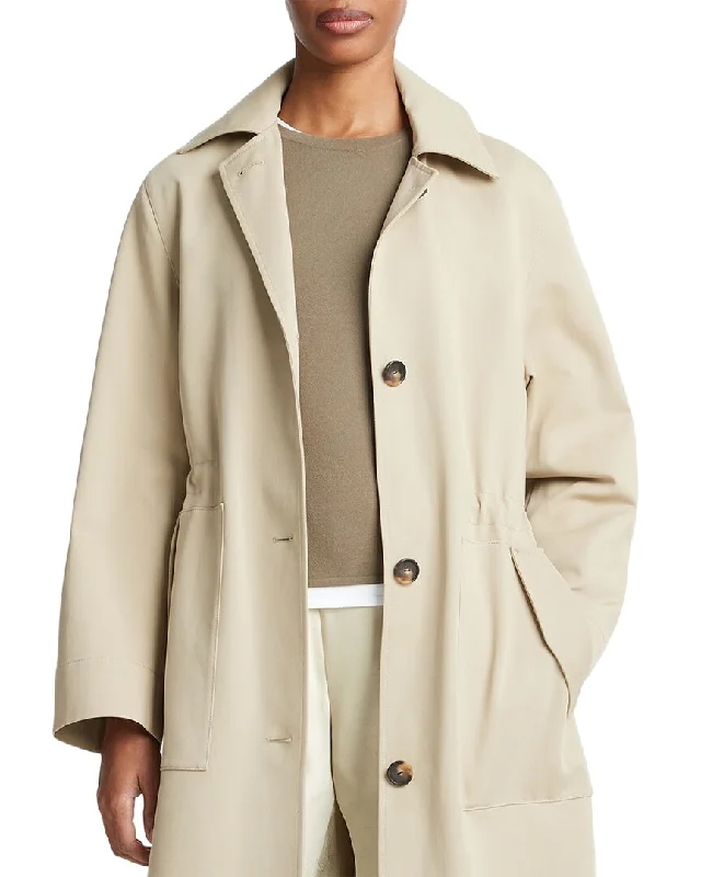 Vince Fine Cotton Mac Coat