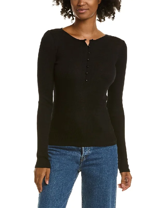 Vince Wool-Blend Henley Top