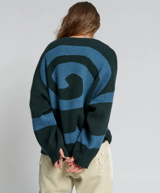 VORTEX KNIT SWEATER GREEN