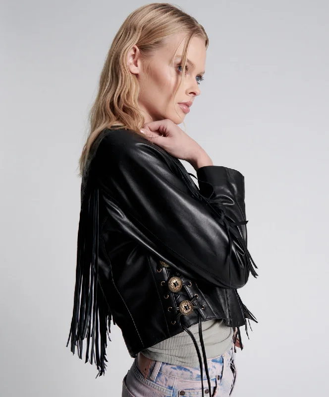 WANDERER FRINGED LEATHER JACKET