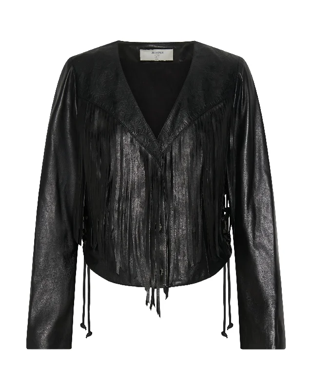 WANDERER FRINGED LEATHER JACKET