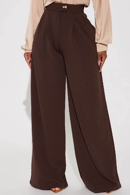 What Matters Most Wide Leg Trouser - Chocolate