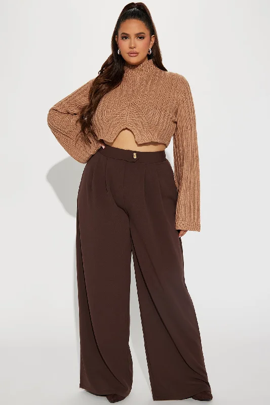 What Matters Most Wide Leg Trouser - Chocolate