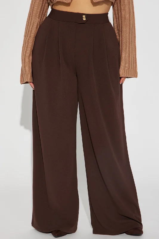 What Matters Most Wide Leg Trouser - Chocolate