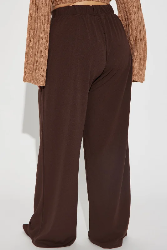 What Matters Most Wide Leg Trouser - Chocolate