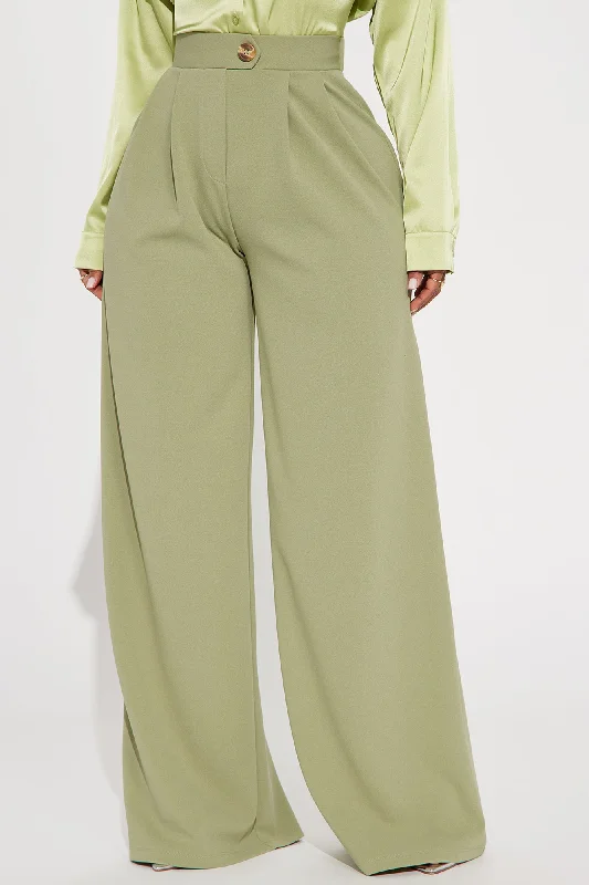 What Matters Most Wide Leg Trouser - Sage