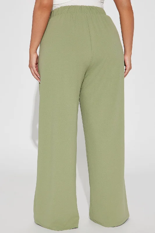 What Matters Most Wide Leg Trouser - Sage