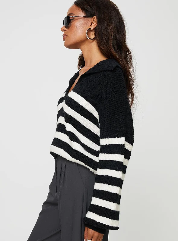 Williamson Stripe Sweater Black / Cream