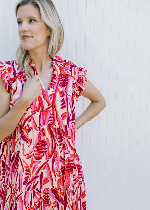 Red Orange Mix Dress