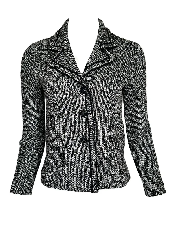 Women Short Jacket With Edge Detail In Navy